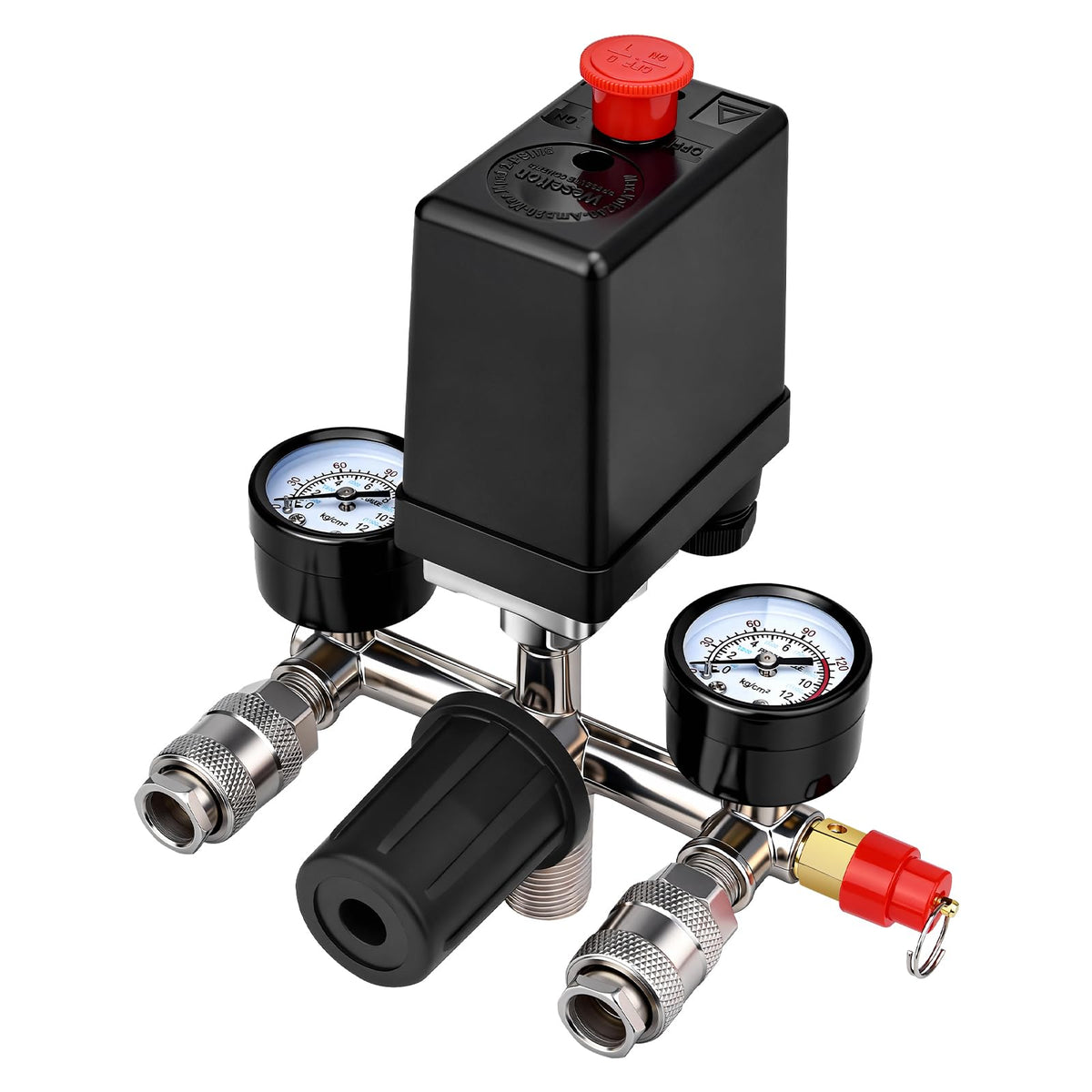Air Compressor Pressure Control Switch with Gauge Regulator - Image 1