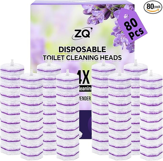 80 Count Toilet Wand Refills for Clorox, Disposable Toilet Brush for Clorox ToiletWand Cleaning System, Upgrade Toilet Bowl Cleaner Refill Pads for Closestool Cleaning,No Falling Apart,Light Scent
