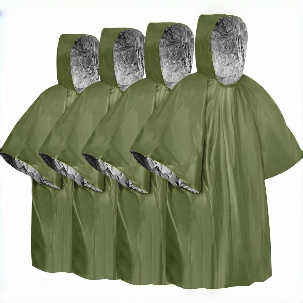 Emergency Poncho with Mylar Blanket Liner for Survival - Image 1
