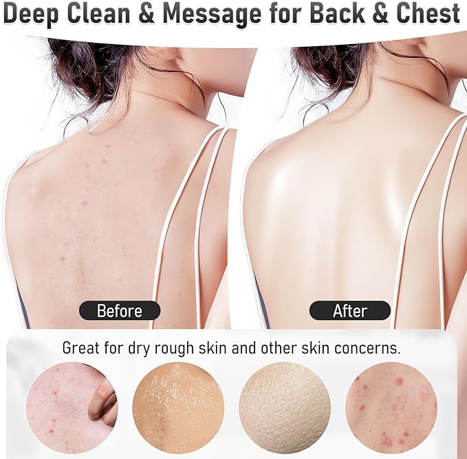 Back Scrubber Body Bath Cushion for Tub Bathtub Back Lumbar Ergonomic Support, Silicone XL Large Thick Soft Seat Pad Non-Slip Suction Cups, Relaxing Spa Exfloating Scrubber Mat 28x19 Pink