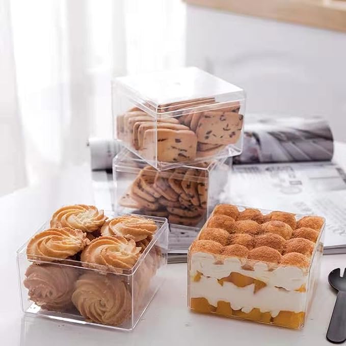 KissYou Acrylic Box Clear Display Box with Lid Jewelry Storage Container Party Decoration
