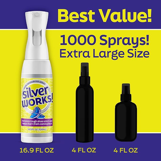Shoe Deodorizer Spray For Smelly Shoes - Shoe Odor Elimination - Boot, Sneaker, Shoe Smell Eliminator - Stinky Shoes Odor Eliminator, Shoe Freshener Spray -16.9oz