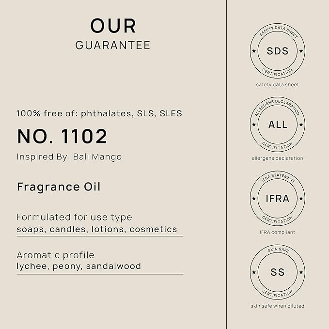 VINEVIDA [32oz] Bali Mango Fragrance Oil for Candle Making and Soap Making - Premium Candle Scents for Soy Candles