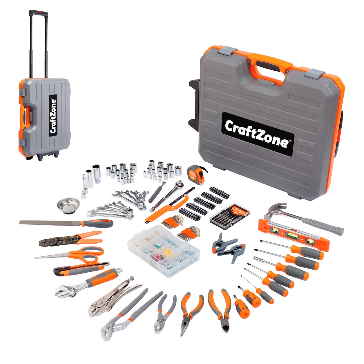 415-Piece Home Tool Kit with Rolling Tool Box - Image 1