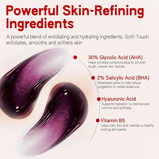 Chemical Body Exfoliator with 30% AHA & 2% BHA – Pre-Shower Body Mask for Smooth, Skin, Glycolic Acid & Salicylic Acid Formula, Body Exfoliant for Dead Skin Removal, body scrub alternative 150 ml