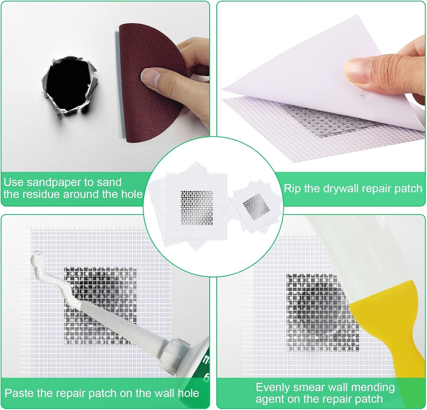 Wall Repair Kit – Spackle Patch & Fill for Holes, Cracks & Nail Holes (2-Pack)