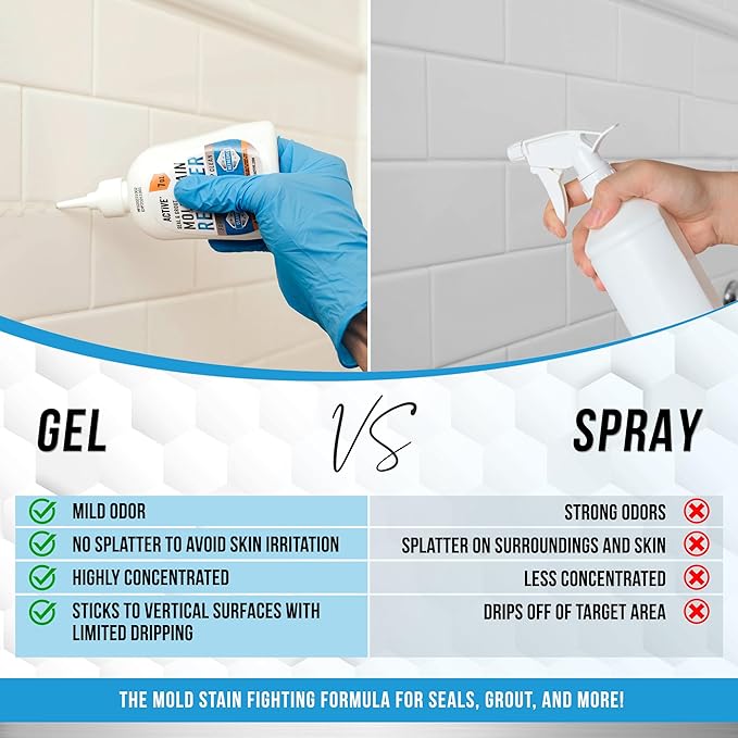 Mold Gel Remover – Clings to Grout, Works Overnight