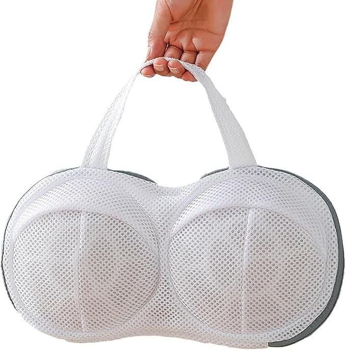 Bra laundry bags,Bra Washing Bag for Laundry Lingerie Underwear Brassiere Bag,Lingerie Bags with 3D Skeleton for Washing Machine,(Grey)