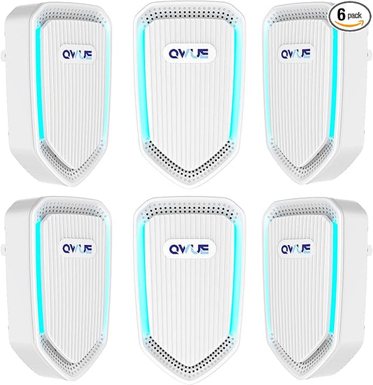6Pack Air Ionizer Plug In, Filterless Home Negative Air Purifier, Quiet Air Freshener Portable Cleaner for Odors Smoke Dust, Air Purifiers for Home Office, Bedroom, Bathroom