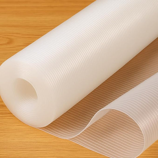 Shelf Liner 24 Inches Wide, Non Adhesive Cabinet Liner Thickened, Waterproof Under Sink Mat, Non Slip Drawers Liner for Kitchen Cabinet, Shelves, Refrigerator, Desks, Clear, 24 Inches x 20 FT