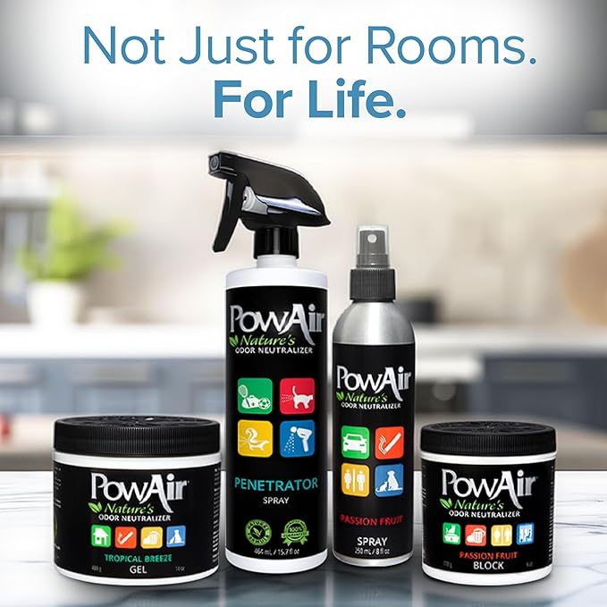 PowAir Tropical Breeze Odor Neutralizer Penetrator Spray, 16oz