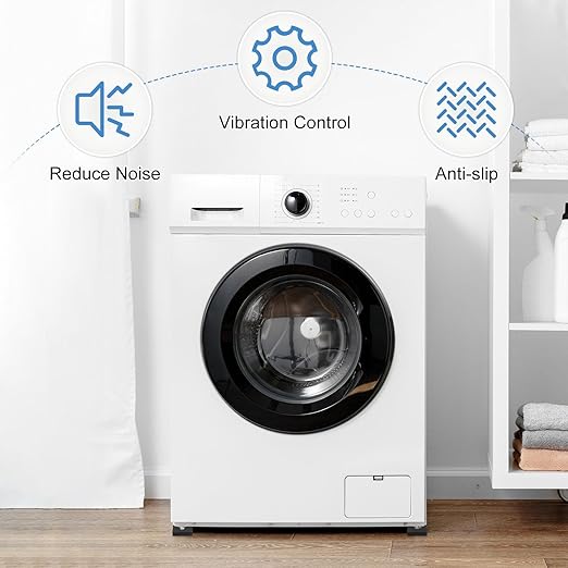 8-Pack Rubber Anti Vibration Pads 2" Non-Slip Square Vibration Isolation Pads Anti Noise Shock Absorbing Mats for Washing Machine/Dryer/HVAC/Air Conditioner [ 1" Thickness]