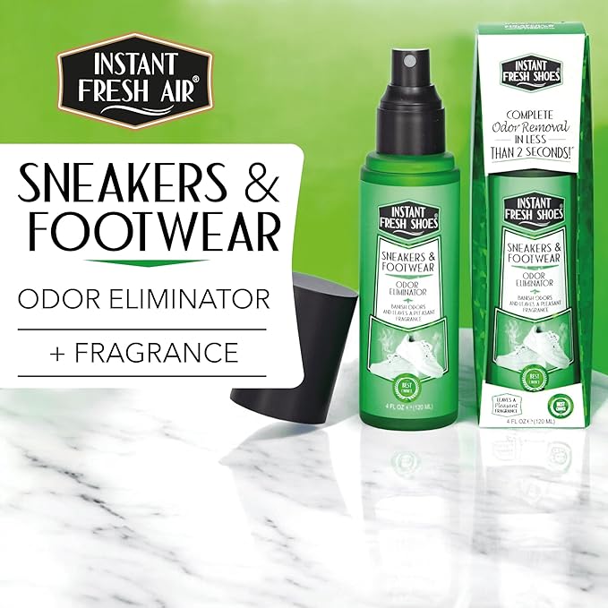 Shoe Deodorizer & Foot Odor Elimination Spray - Instant Shoe Smell Remover for Sneakers, Cleats, Boots, All Footwear, Gym Bags & Sports Equipment - Fresh Lavender Scent - 4 fl oz.