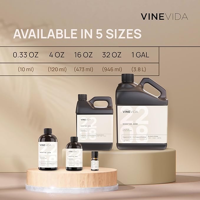 VINEVIDA [4oz] Genuine Leather Fragrance Oil for Candle Making and Soap Making - Premium Candle Scents for Soy Candles