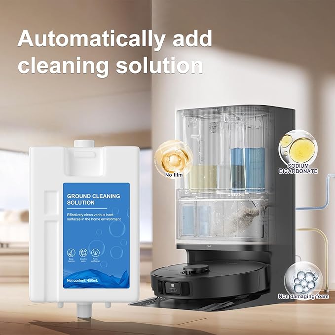 Compatible with Dreame Cleaning Solution, Multi-Surface Floor Cleaning Solution Compatible with Dreame L20 Ultra Robot Vacuum (15.87 Fl Oz) (1 bottle)