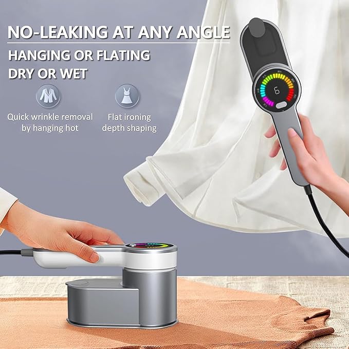 AI Steam Iron for Clothes,6 in1 Travel Garment Steamers Iron Mini - Portable Ironing Machine Travel Small Size Portable Steamer Travel College Dorm Home Essentials Steamer (Gray)