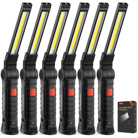 6Pack Magnetic LED Work Light, Christmas Tools Gifts for Men Dad - Image 1