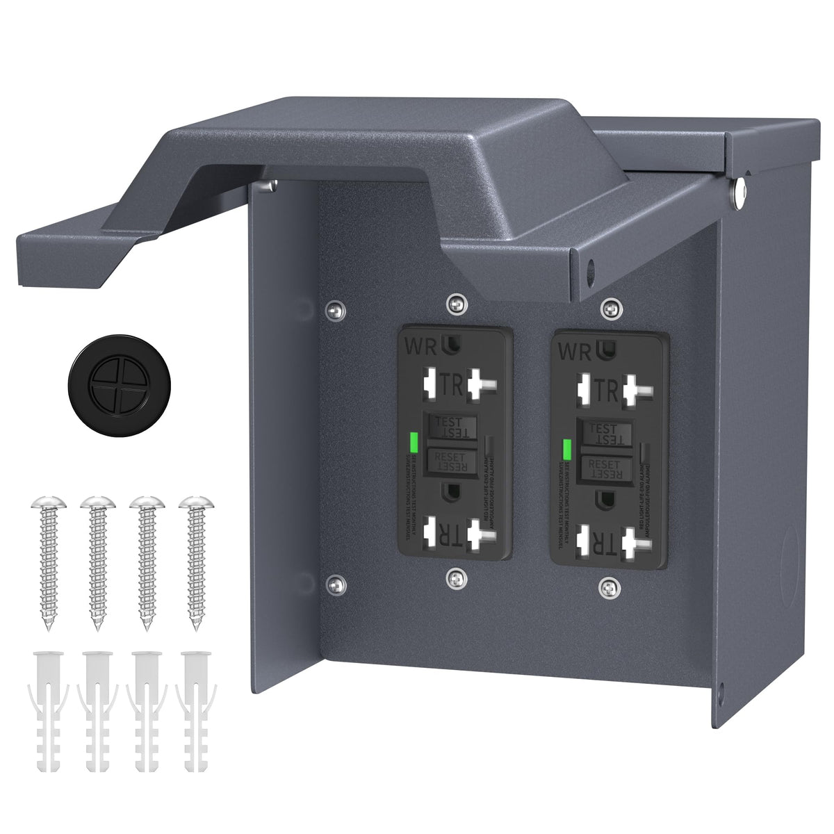 Joinfworld Outdoor Electrical Outlet Box with Dual 20 Amp WRTR - Image 1