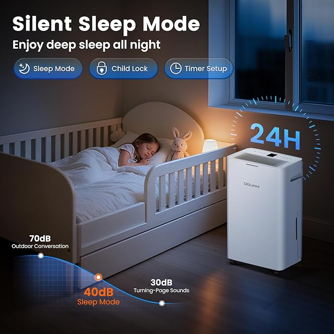 Dehumidifier, Max 80 Pint/Day Dehumidifier for Basement & Home, 4500 Sq. Ft, Compressor Dehumidifier with Drain Hose, Smart Humidity Control, Energy Efficient & Quiet for Bedroom, Large Rooms
