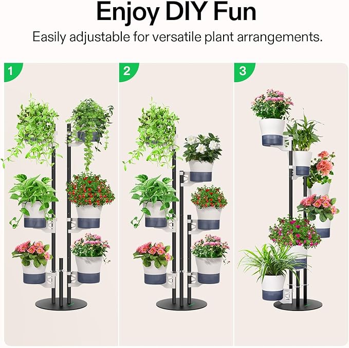 VIVOSUN Metal Plant Stand and 0.5Gal Handheld Garden Sprayer, 2L Pump Sprayer, 68 Oz Water Spray Bottle with Safety Valve, Adjustable Nozzle