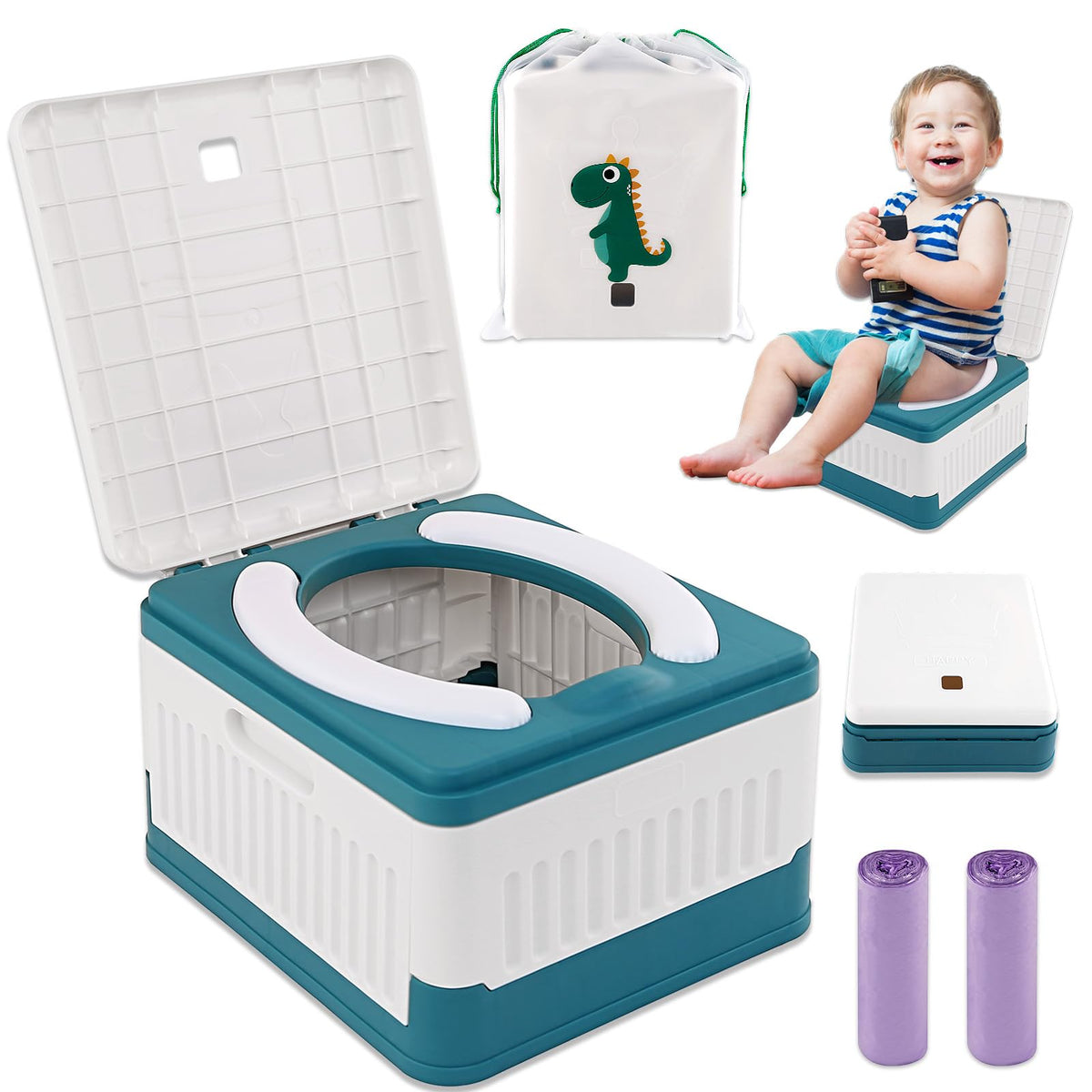 Fabulas Portable Potty for Toddler Travel, Foldable Travel - Image 1