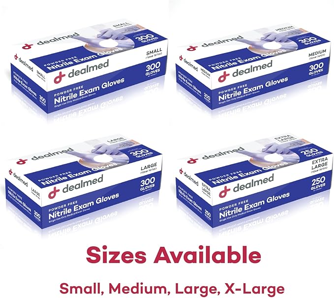 Dealmed Nitrile Medical Grade Exam Gloves