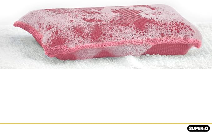 Microfiber Sponges for Dishes Kitchen Sponges Non-Scratch Sponge Dish Scrubber Heavy Duty Household Cleaning Sponges Multi-Purpose Cleaning Supplies Dish Sponge Kitchen Sponges Pack of 3