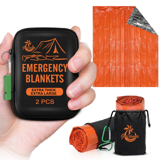 Emergency Blankets for Survival 2-Pack, Extra Thick - Image 1