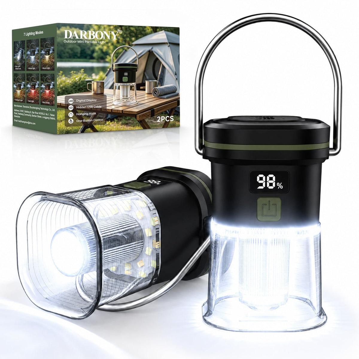LED Camping Lantern Rechargeable Super Bright 1000LM - Image 1