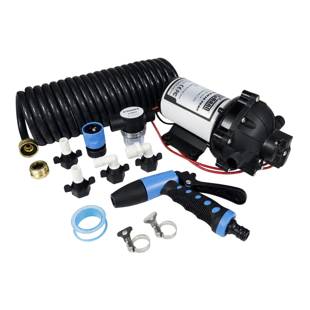 12V Washdown Pump Kit, 7.5 GPM 80 PSI for Boat Marine RV Garden - Image 1