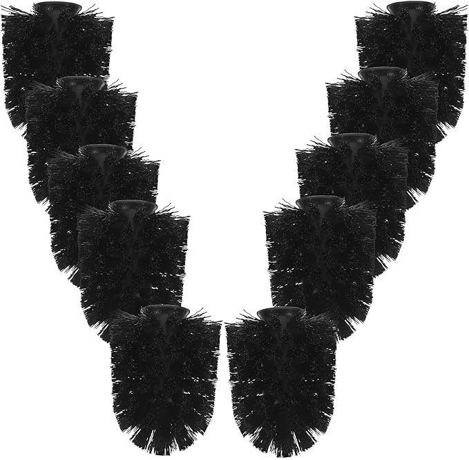 10pcs Stainless Steel Toilet Brush Head Replacement Set Heavy Duty High-Density Bristles Scrub Brush for Bathroom and Toilet Cleaning Compatible Replacement