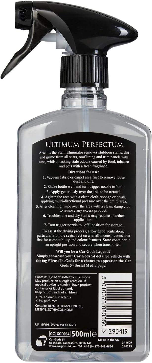 Car Gods Stain Eliminator for Fabric Upholstery Carpets and Interior Trim, 17 Fl Oz