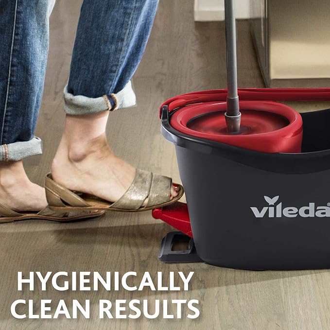 Vileda EasyWring and Clean Turbo Classic Microfibre Mop Refill Head, Pack of 2