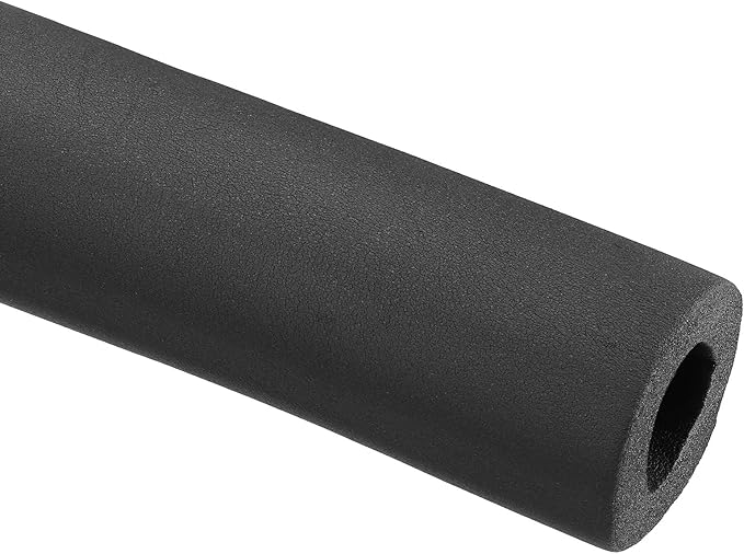 PATIKIL 74.8" Lx1.7 IDx0.8 T Pipe Insulation Foam Tube, Water Pipe Insulation Tubing Heat Preservation for Plumbing Water AC Pipe Sprinkler Spigot, Black