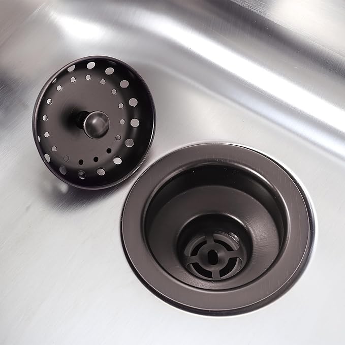 Luxier KS03-O 3-1/2 in. Drop-In Kitchen/Bar Sink Basket Strainer in Oil Rubbed Bronze