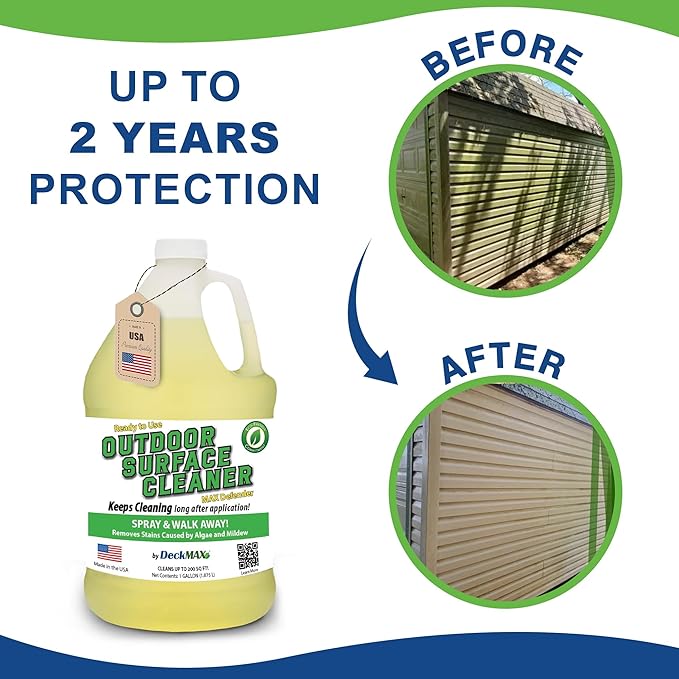 MAX Defender Ready-to-Use Outdoor Cleaner - Professional Deck, Patio & Siding Stain Remover