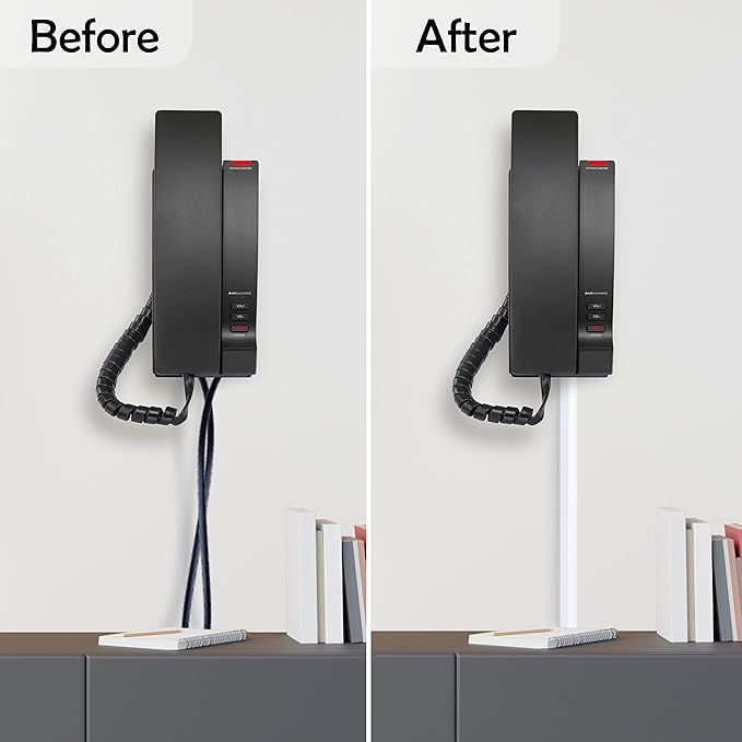 Rubber Bond TV Cord Hider Cable Protector - Strong Self Adhesive Wall Cord Cover Cable Hider - Low Profile Cable Management Wall Cord Concealer Cable Raceway