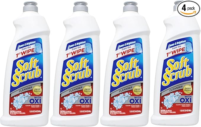 Soft Scrub Oxi Cleanser, 24 Ounce (4 Pack)