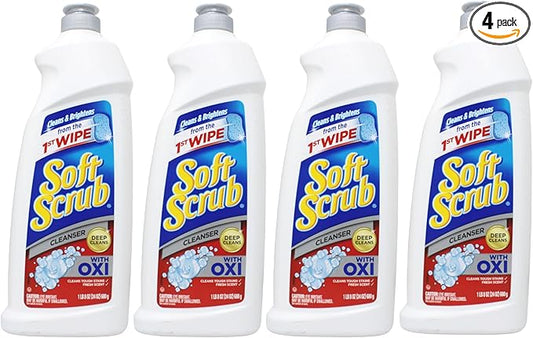 Soft Scrub Oxi Cleanser, 24 Ounce (4 Pack)
