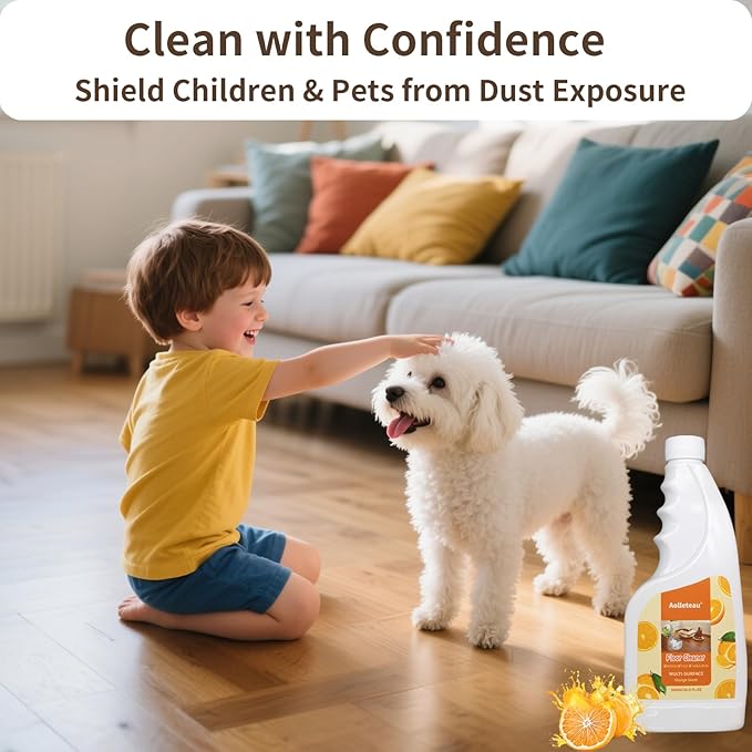 Concentrate Floor Cleaner for All Robot Vaccum and Mop, Wet Dry Vacuums, for Roborock, Tineco, Dreame, Ecovacs, iRobot, Narwal, Shark, Bissell Mops, 16.9 FL.oz, Dilution Ratio 1:200, Orange Scent