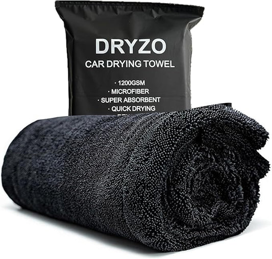 Car Drying Towel Microfiber - 24"x36" Jumbo Size, 1200 GSM Ultra-Thick, Scratch-Free & Super Absorbent, Zero-Lint Cloth for Car, Truck & SUV Pro Detailing - Dries Entire Vehicle in One Pass