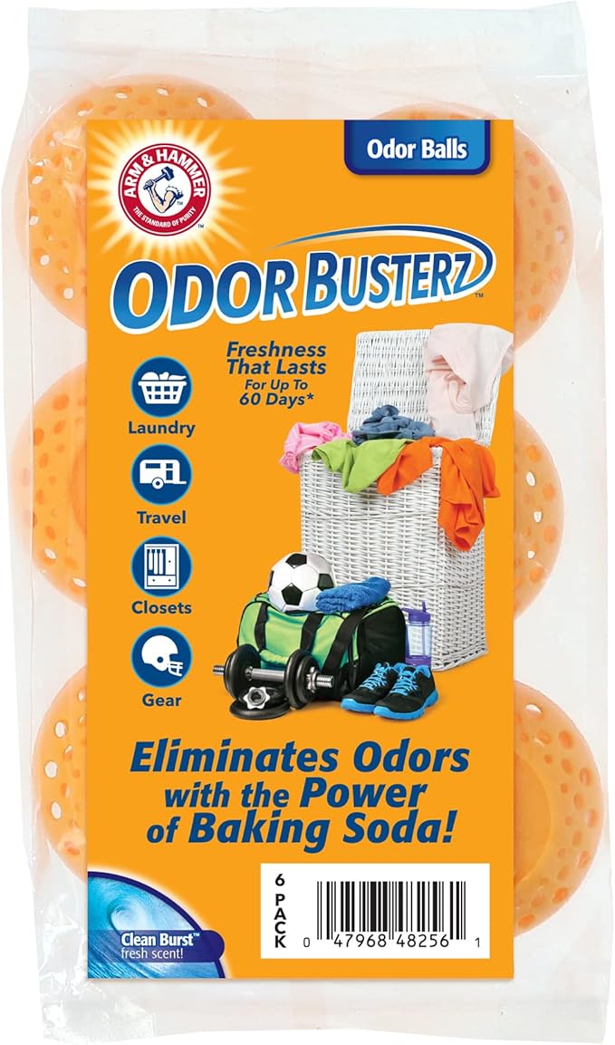 Arm & Hammer Odor Busterz Balls Deodorizer 6 Count and Clip N Go Deodorizer 4 Count