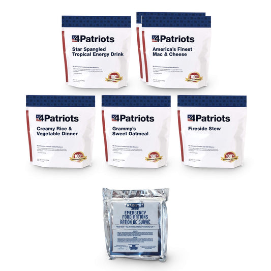 4Patriots 1-Week Survival Food Kits + Emergency Food Bars - Image 1