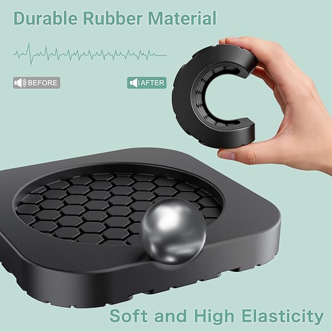 DEWEL Anti Vibration Pads for Washing Machine, Washer and Dryer Pedestals, 8 Pcs Rubber Washer Foot Pads Shock Absorbing & Non-Slip for Laundry Room