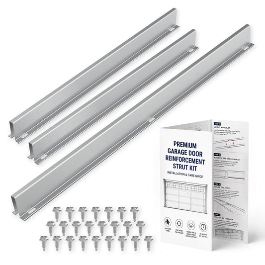 9FT Garage Door Strut Reinforcement Kit, Heavy Duty Steel - Image 1