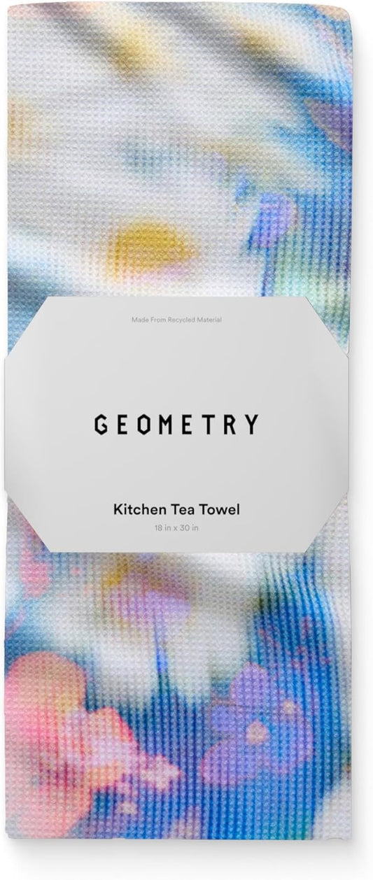 GEOMETRY Spring Kitchen Towels - Quick Dry Microfiber Cloth Spring & Summer Dish Towels for Kitchen Drying - Premium Quick Dry Towel - Soft Flora 18" x 30" (1 Pack)