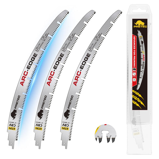 Arc Curved Reciprocating Saw Blades for Trees Pruning, 6TPI/3PCS - Image 1