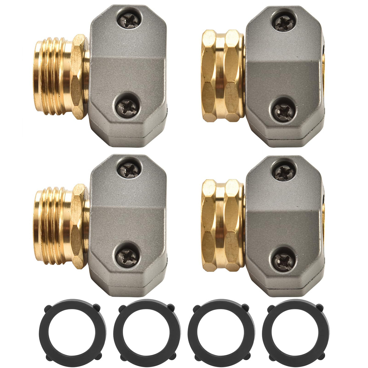 Garden Hose Repair Connector Fitting, Brass Mender Female | Hand Tools - Image 1