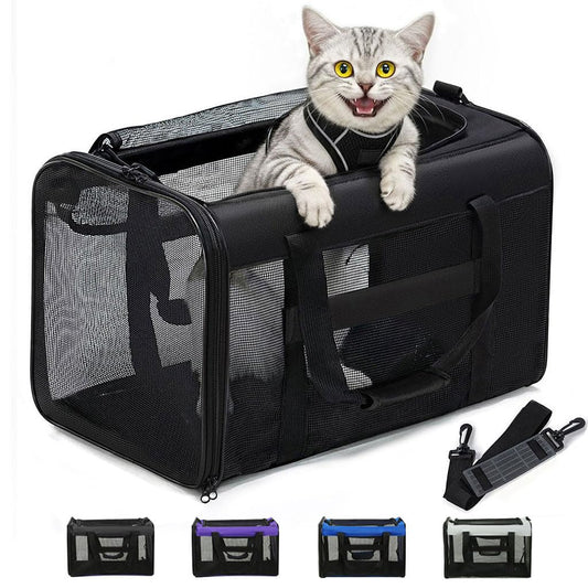 Conlun Cat Carrier Bag,Soft-Sided Pet Carriers for Dogs,M,Black - Image 1