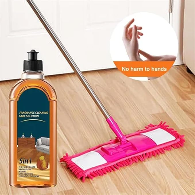 5-In-1 Floor Cleaner Pro, Hardwood Surface Wax/Shine/Oil, 2026 New Cleaning Care Solution, Odor Remover for Hardwood Floors for Mopping Home, Kitchen And Bathroom (1set)